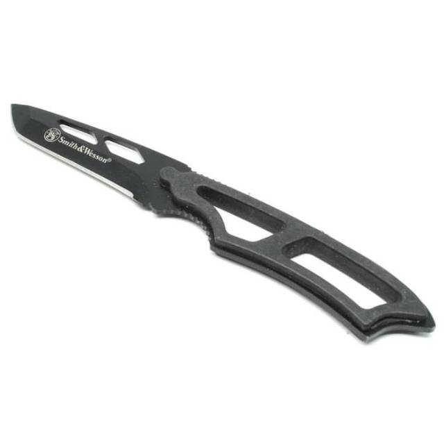 Smith & Wesson Sentinel Pisau Self Defense Knife Survival Tool - SW990 - Black