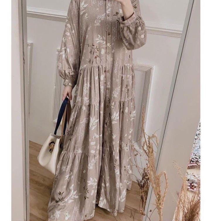 Mhl31au22ᶠ • ABERIA DRESS FULL KANCING BUSUI - GAMIS RAYON JUMBO MOTIF ABERIA BUSUI - ZULIA MAXI DRE