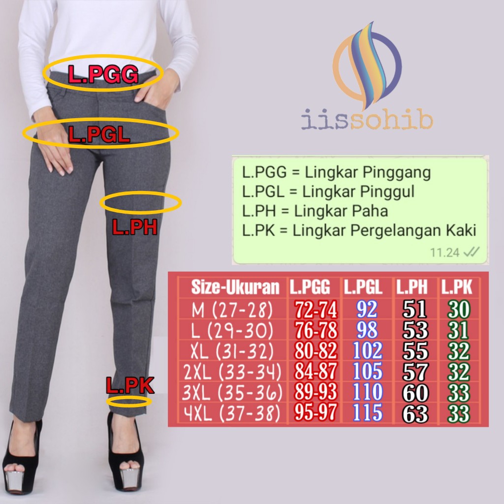 CELANA KANTOR FORMAL KERJA WANITA SLIMFIT BAHAN DASAR KAIN celana CEWEK