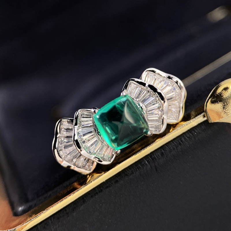 Fancyqube Cincin Kristal Zircon Aaa Bentuk Pita Warna Silver Untuk Wanita