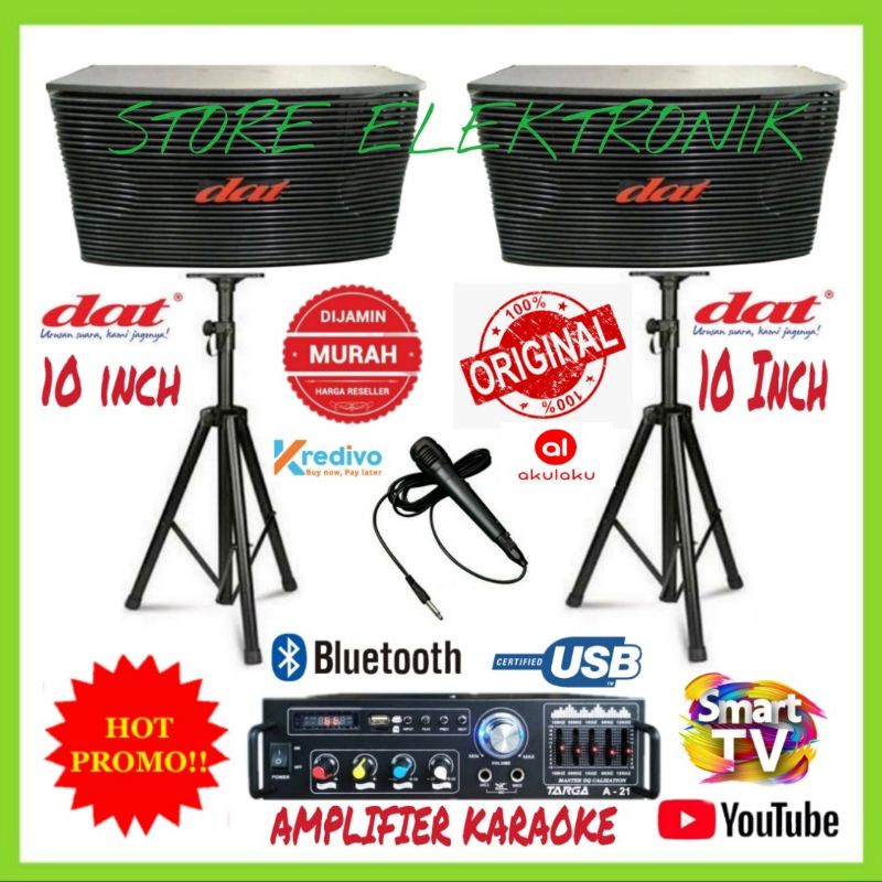 Karaoke Set Speaker DAT 10 IN Ampli Bluetooth Karaoke Smart Tv youtube