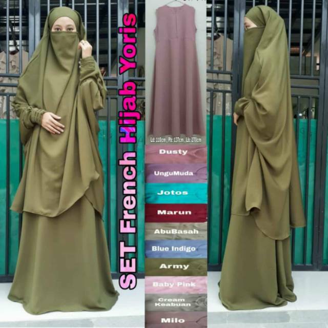 French Hijab Yoris set + Dress