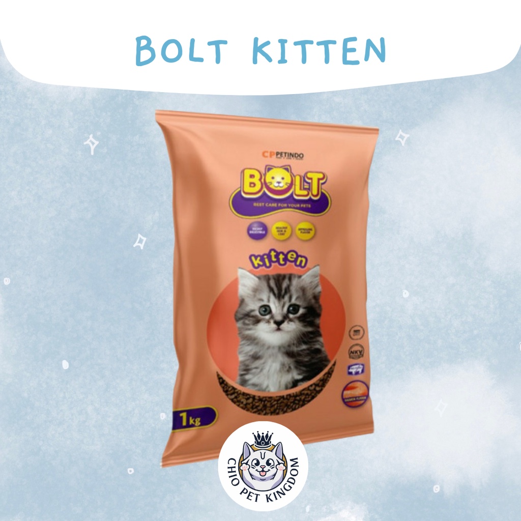 Makanan Kucing Bolt Kitten 500 gram / Pakan Kucing / Pakan Anak Kucing