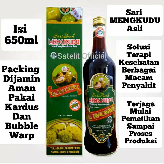 

Sari Buah Mengkudu An Noni Solusi Terapi Kesehatan Berbagai Penyakit (BERKUALITAS)