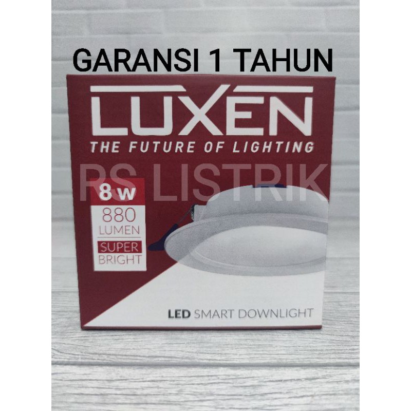 LUXEN LAMPU LED PANEL SMART DOWNLIGHT BULAT TANAM 8W 8 WATT INBOW