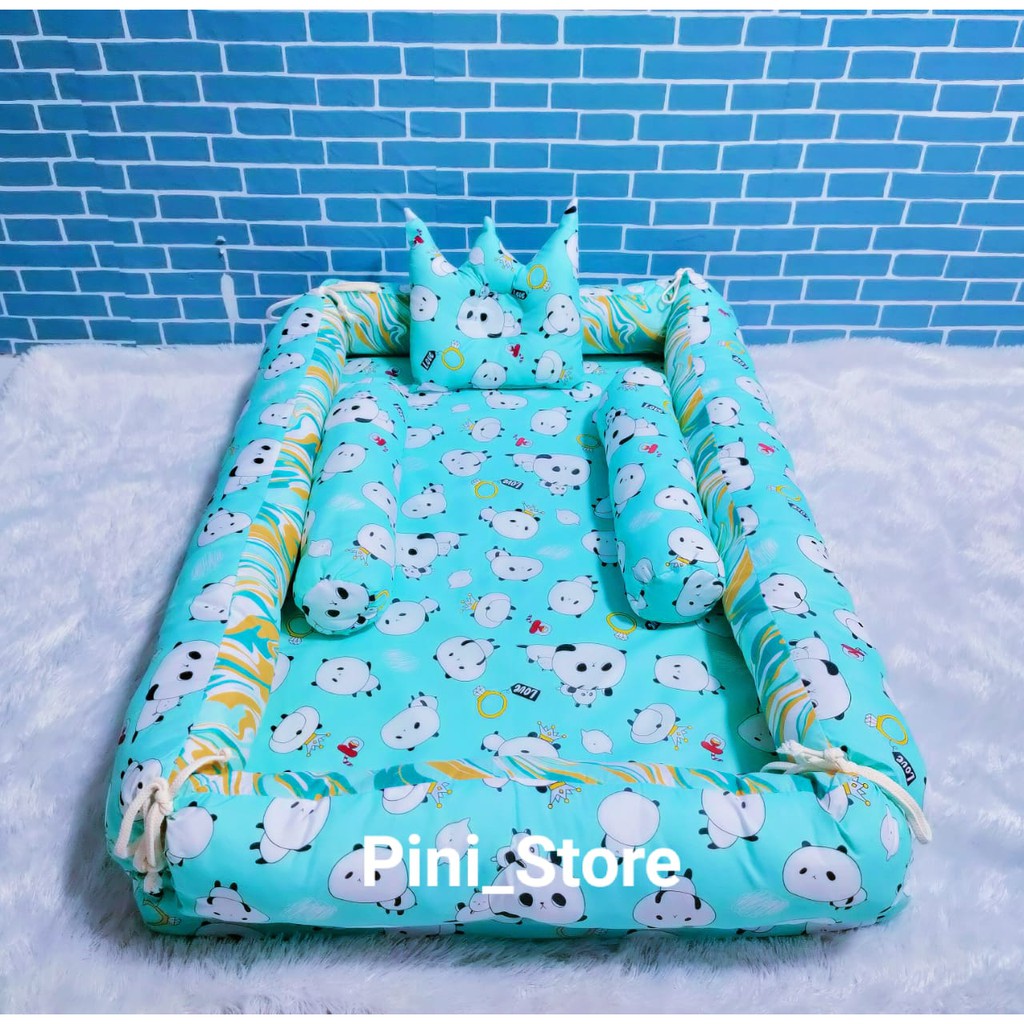 Kasur Bayi Kelambu TENDA Motif Panda Toska-2