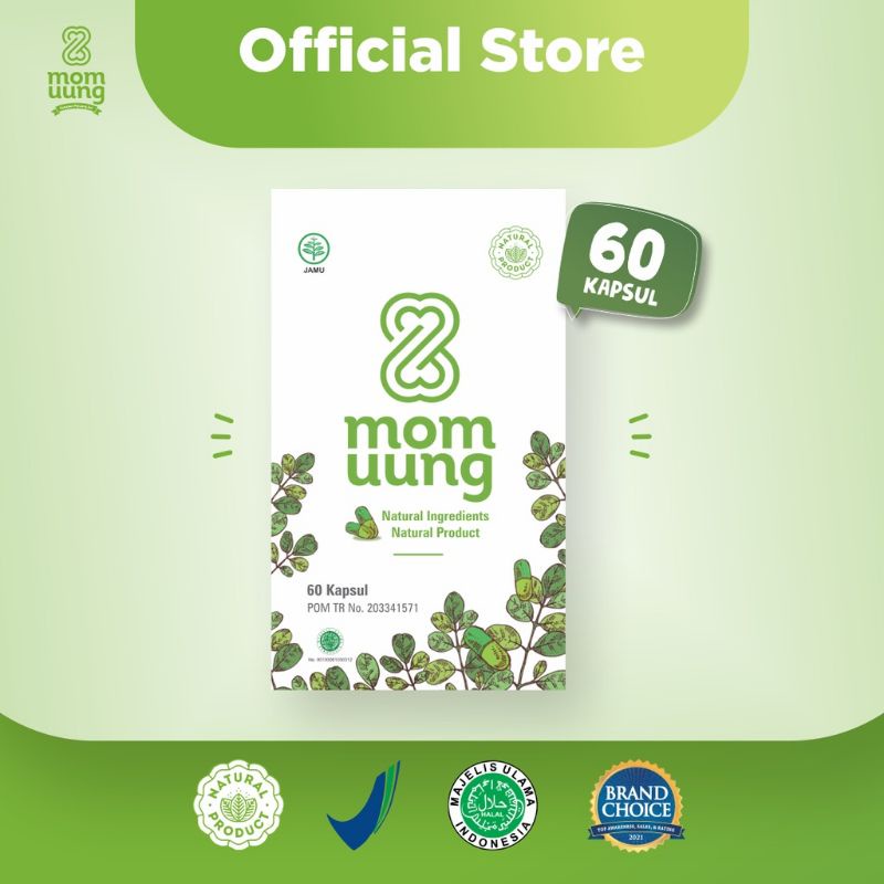 MOM UUNG 30 capsule BPOM Asi Booster kelorcap ikan gabus pelancar asi herbal mom uung 30 kapsul halal aman momuung MOMUUNG