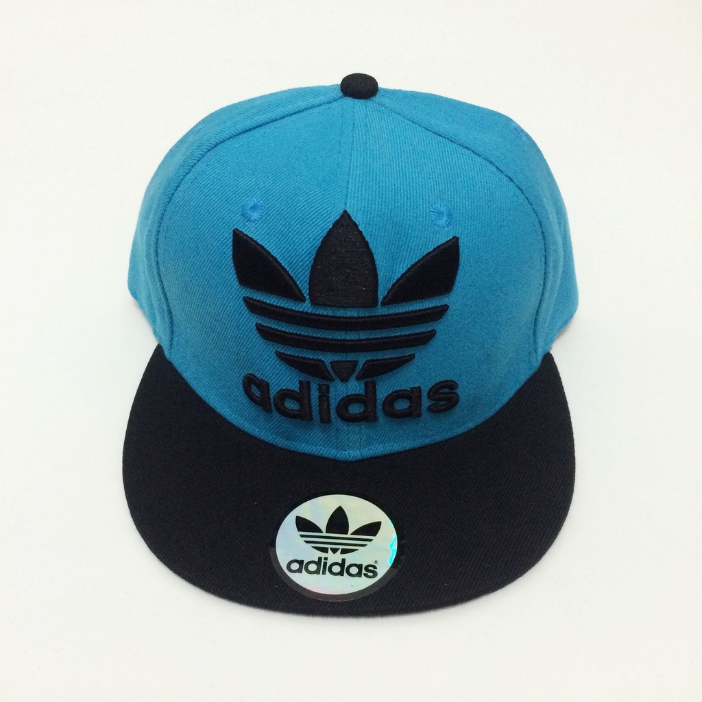 Topi Snapback Adidas Biru Hitam Bordir Hitam import murah
