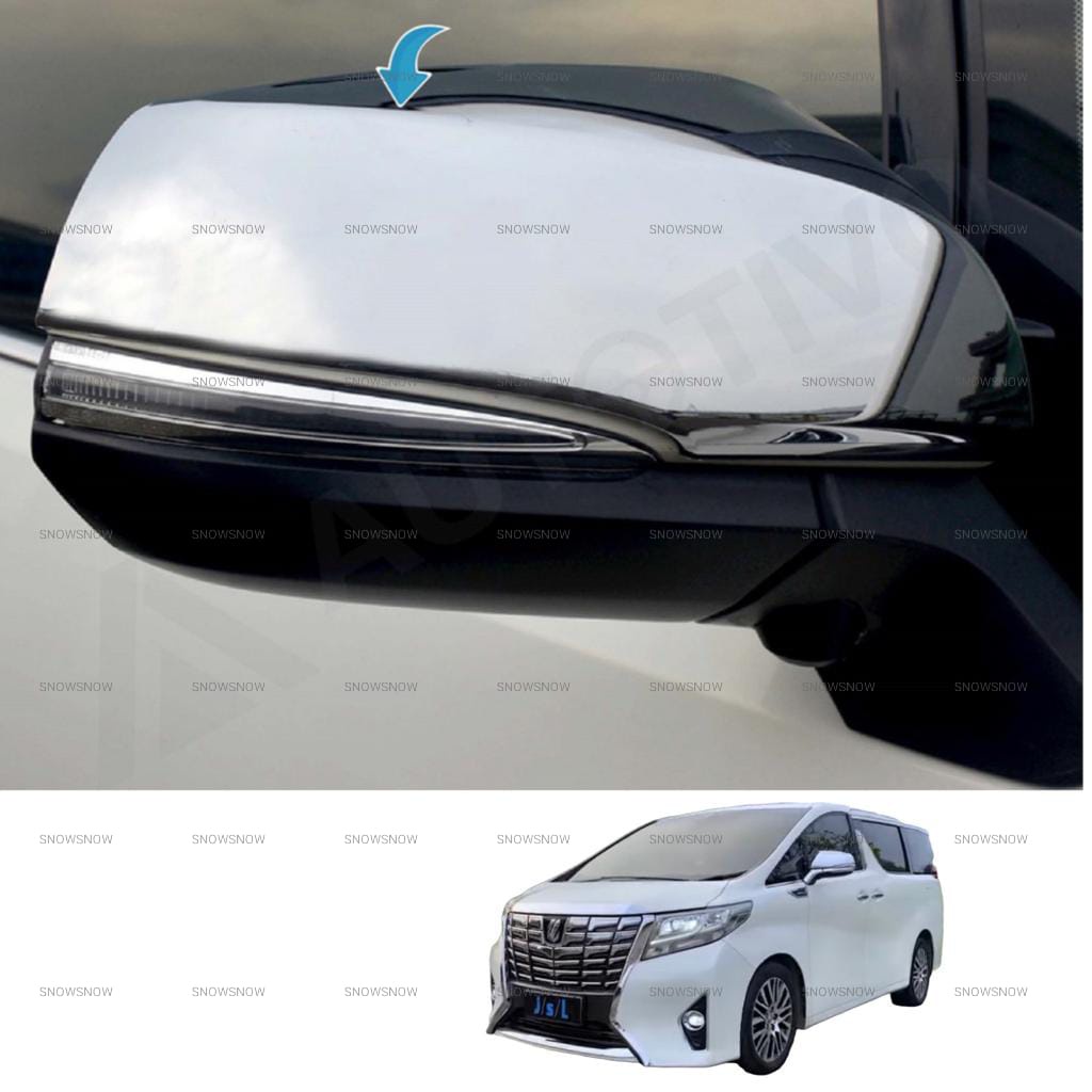 Spion Cover All New Alphard 2015 Mirror Chrome