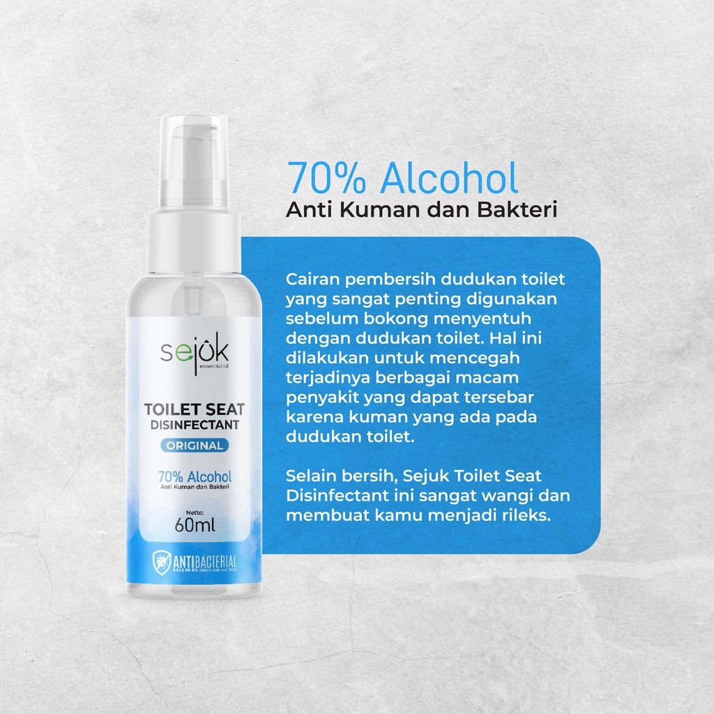 SEJUK Toilet Seat Sanitizer / Pembersih Dudukan Toilet  - 60 ML