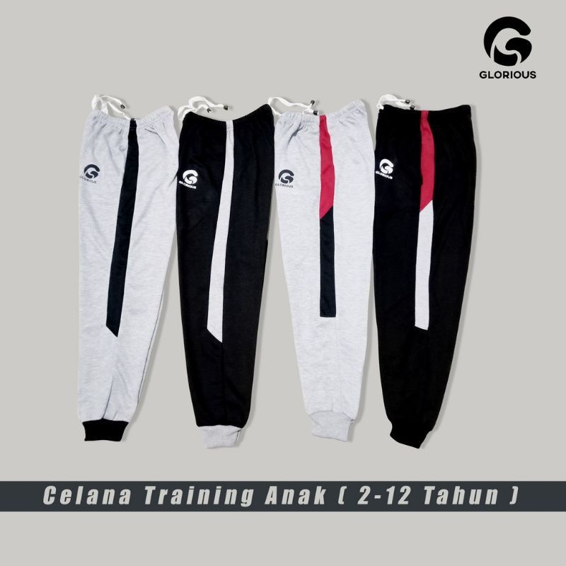 Celana Anak Laki Laki Kolor Panjang Training Anak Perempuan Usia 5-12 Tahun Trening Halus Original