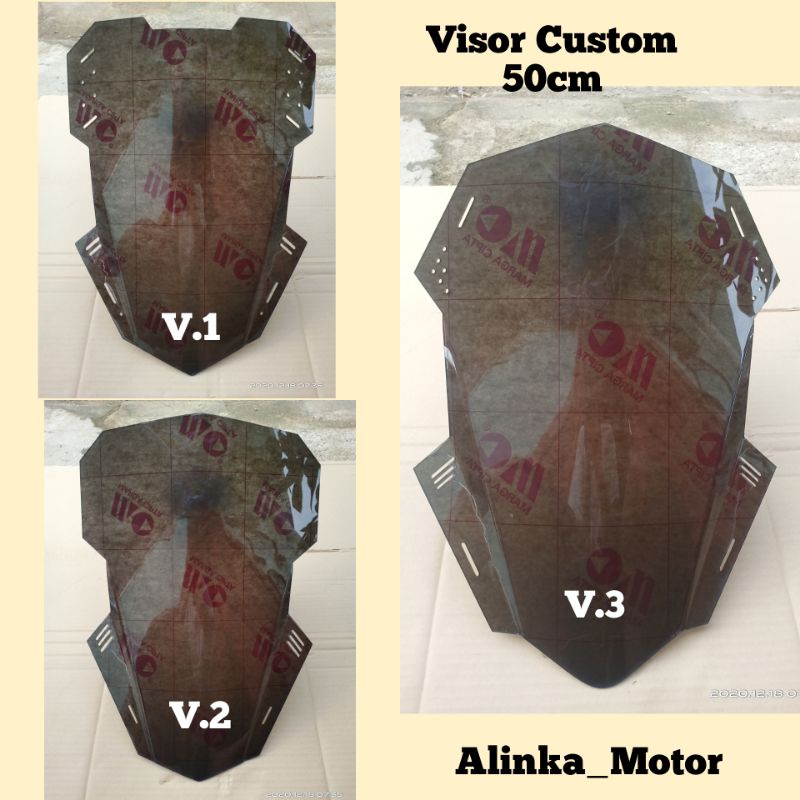 FLASH SALE  Windshield/Visor Custom 50cm Visor Motor all Motor Tanpa Breket Visor Modifikasi Visor T