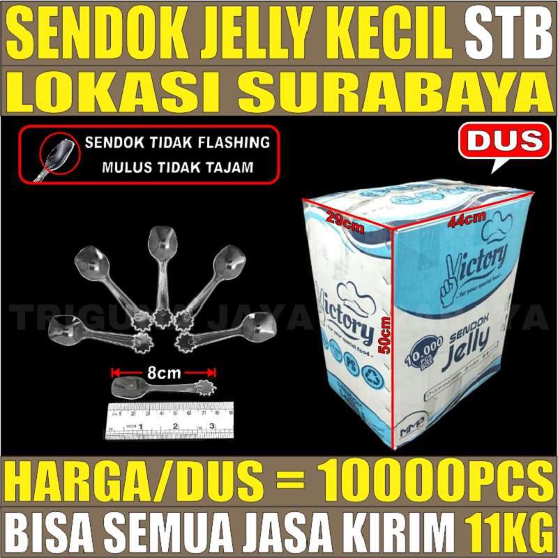 Sendok Jelly Eskrim Dus STB Bening semua jasa kirim ekspedisi Surabaya