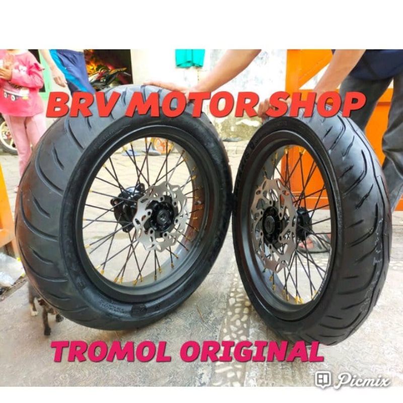 Jual Velg Super Moto Klx D Tracker Tromol Ori Ban Maxxis Velg