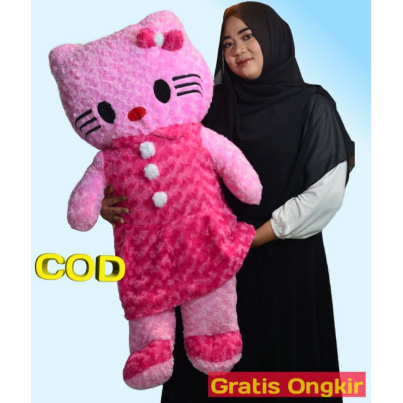 Boneka Hello Kitty Jumbo Besar Bulu Rasur Snail Boneka Besar Murah Boneka Lucu 1 Meter