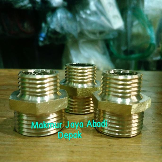 Sok Drat Luar 1/2x3/4 kuningan/Sok kuningan drat luar 1/2 x 3/4 ratele992 Berkualitas