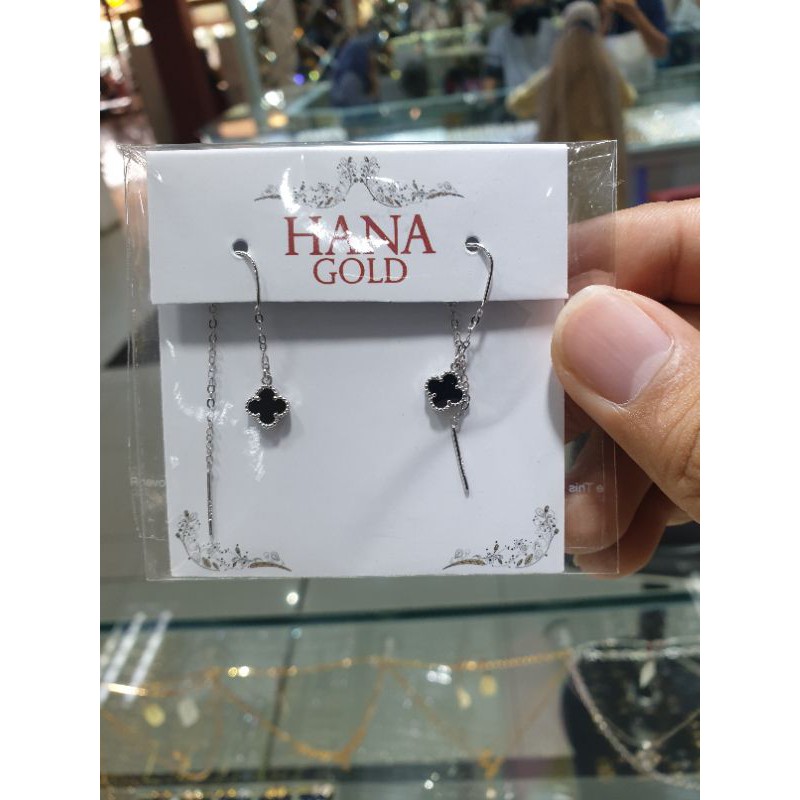 anting/giwang kadar emas putih panjang vcf