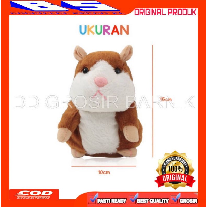 [BS] MAINAN BONEKA TALKING HAMSTER BISA BICABS NGOMONG MENGIKUTI SUABS