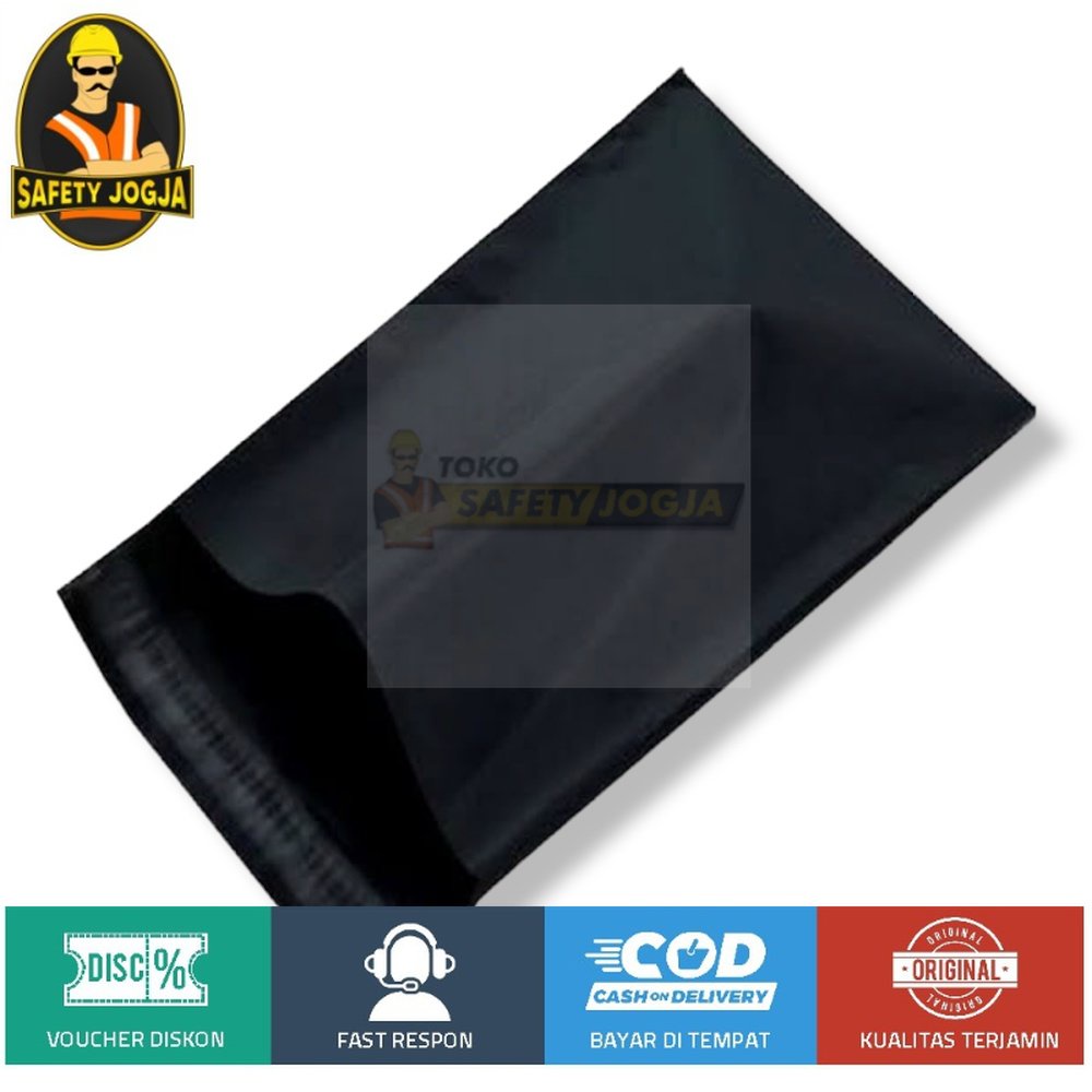 PLASTIK POLYMAILER LEM AMPLOP PLASTIK KANTONG PLASTIK PACKING 100Pcs1ROLL HITAM