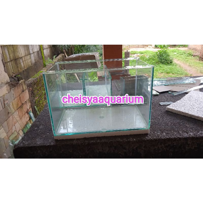 Aquarium kaca aquascape ikan chana ikan hias 40x25x25