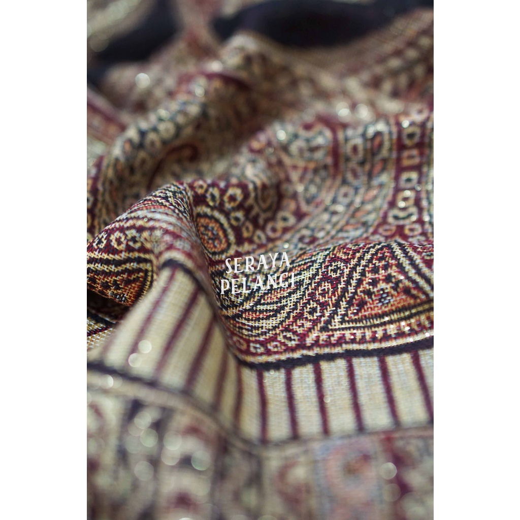 Pashmina Cashmere Metalik | Motif Keong/Bunga/Kembang | Selendang | Scarf | Syal | Shawl | Pasmina | Souvenir | Hadiah Ulang Tahun | Birthday Gift | Aksesoris Fashion Wanita Pria | Premium Import Quality | Luxury Scarf | Grosir Murah