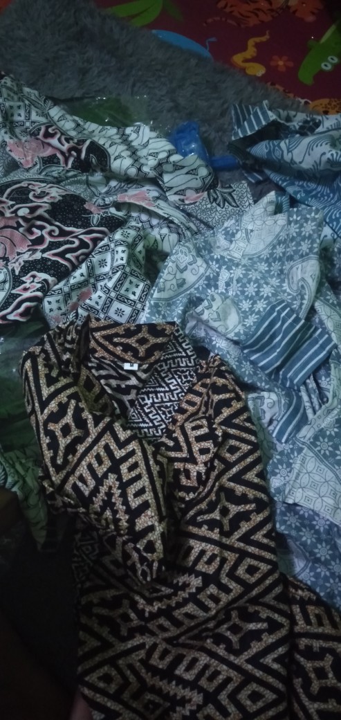 Tey-17 Batik Wanita Asj Sa Hrb026 Kenongo Kemeja Tosca Pendek