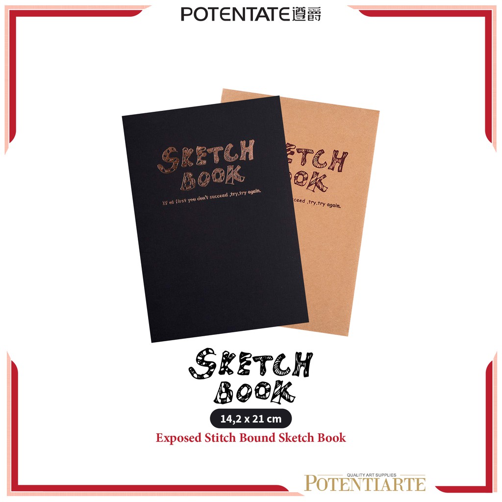 

Buku Sketsa Potentate 14,2x21cm Exposed Stitch Bound Sketchbook