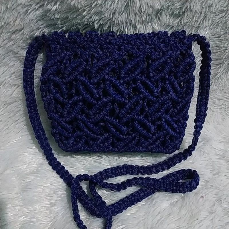 TAS RAJUT TALIKUR mini / TAS SELEMPANG / TAS WANITA / TAS DAUN