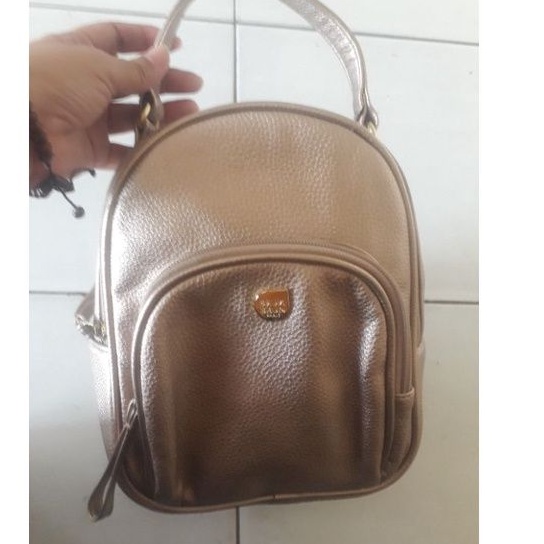TAS RANSEL MINI MISYA GOLD ORIGINAL BRUN BRUN SOPHIE PARIS