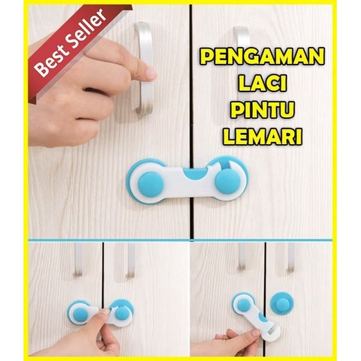 Trend-Pengaman lemari laci pintu perabotan Pengait Laci Safety Lock Smile