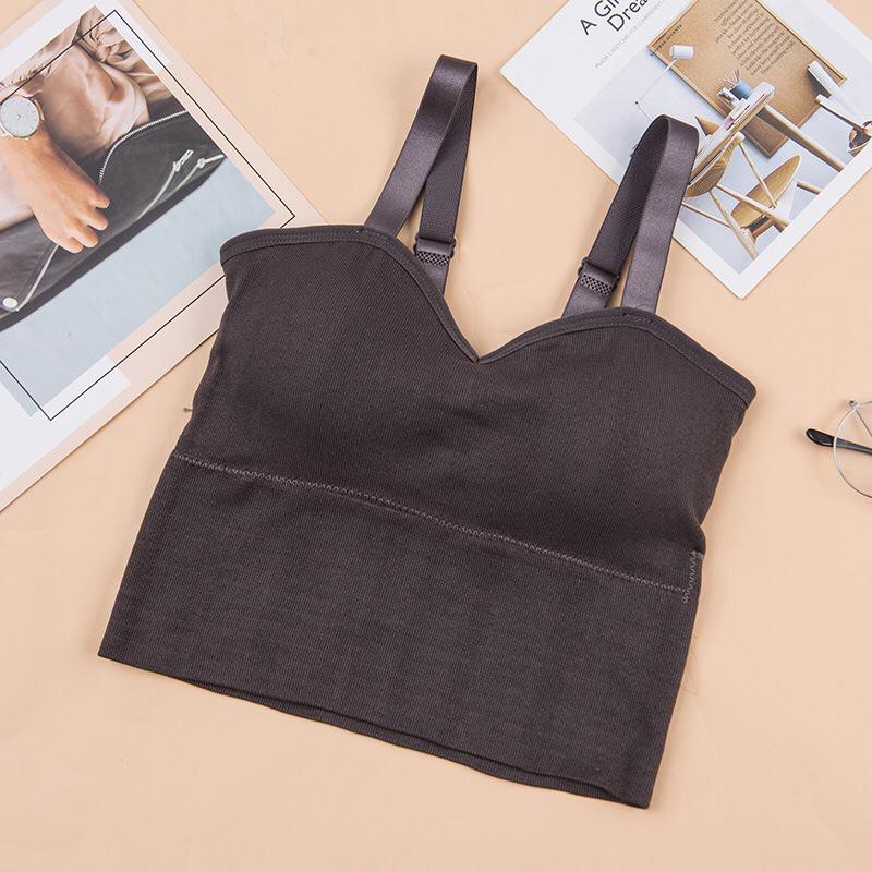 Tank top 6 korea tanktop sport bra atasan wanita pakaian dalam perempuan sportbra dalaman crop-Abu