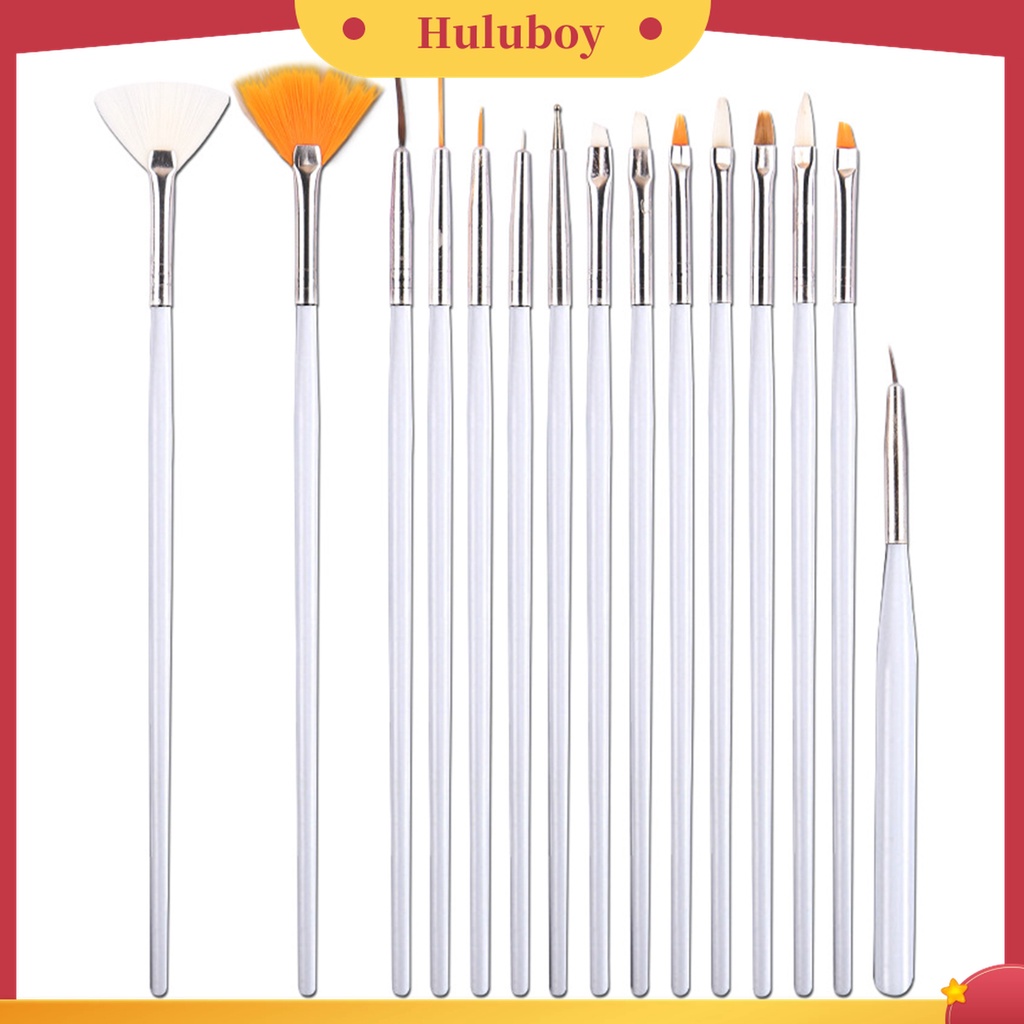 Huluboy Huluboy♡ 15 Pcs Pen Liner Bahan Plastik Mudah Digunakan Untuk Salon Nail Art