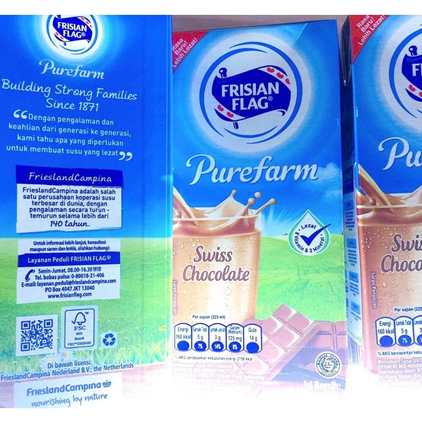 Susu UHT Frisian Flag Swiss Chocolate 900 ml | Rasa Cokelat