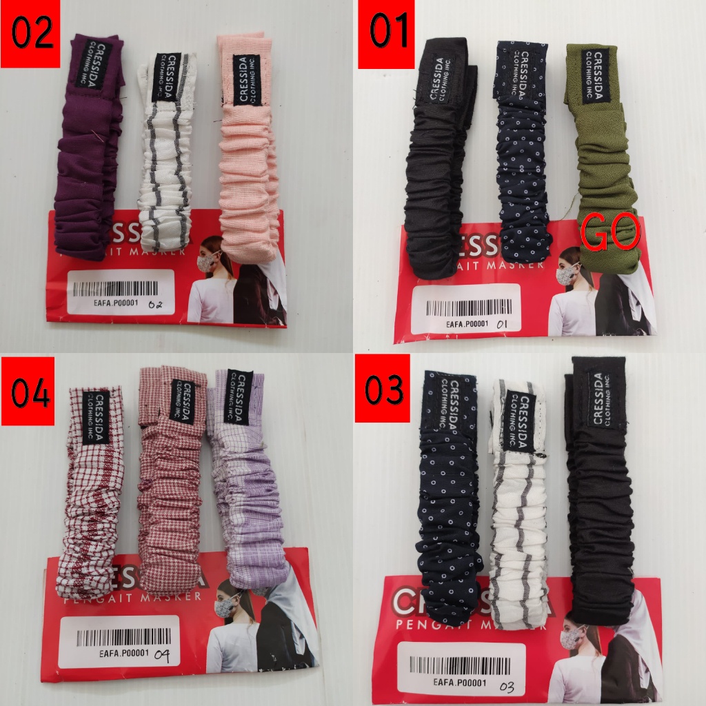 gos CRESSIDA Konektor Pengait Masker Kain Modern