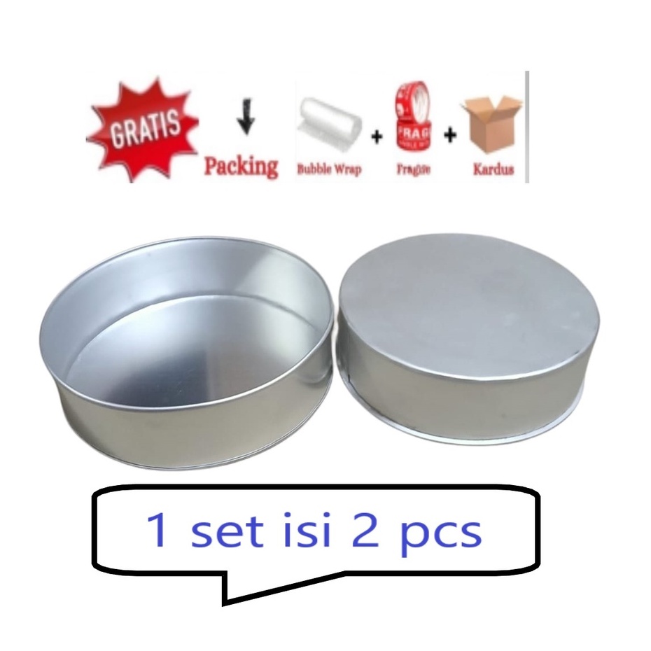 ( 1 SET )Loyang Bolu Bulat  polos / Set Isi 2pcs