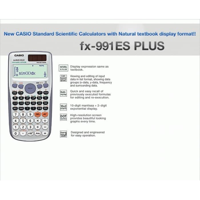 

Calculator - Casio - Scientific Calculator FX-991ES Plus