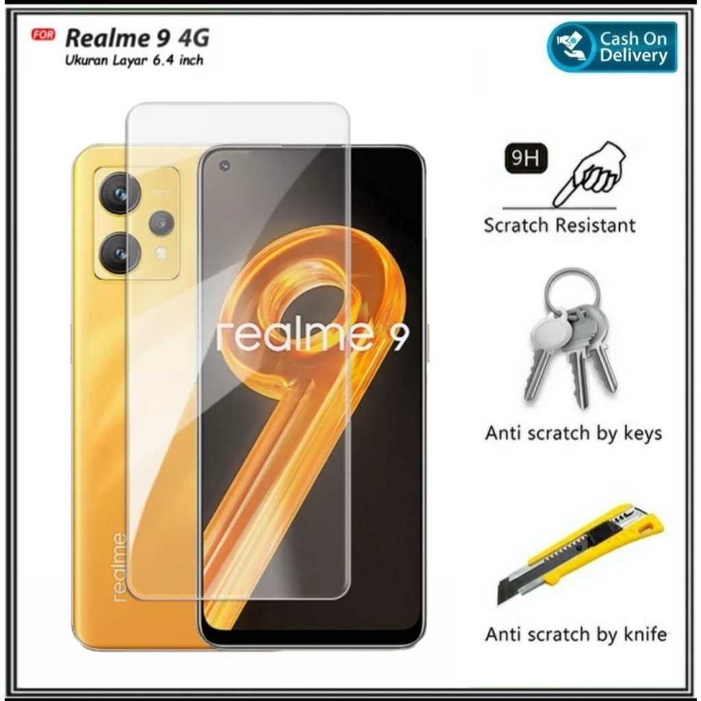 Tempered Glass Realme 9 4G Anti Gores Kaca Clear Screen DI ROMAN ACC