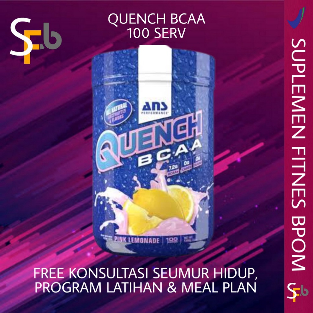 ans quench Bcaa 100 serving 100 ServBcaa Powder BPOM non xtend