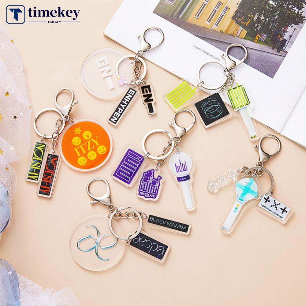 Timekey Gantungan Kunci Desain NCT / ITZY / TXT / aespa / ENHYPEN / (G) A64W