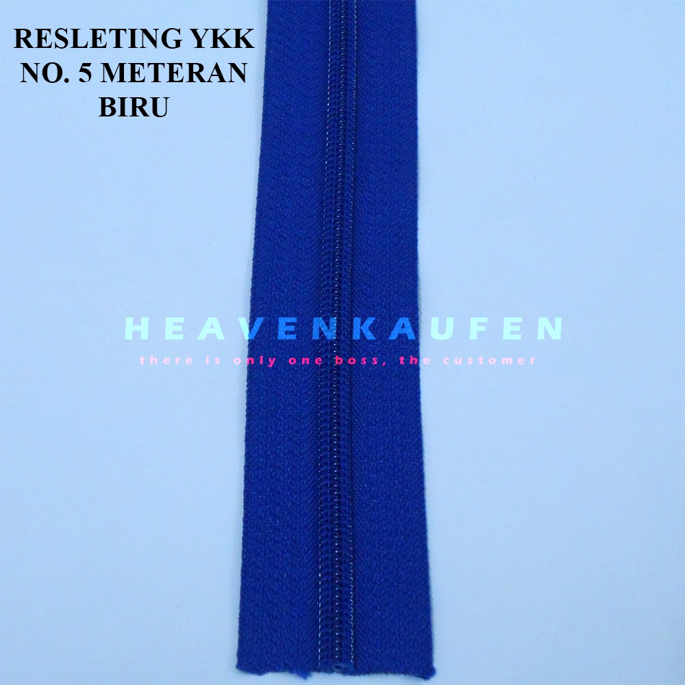 Resleting/Zipper YKK No 5 Biru (Majestic Blue) Meteran