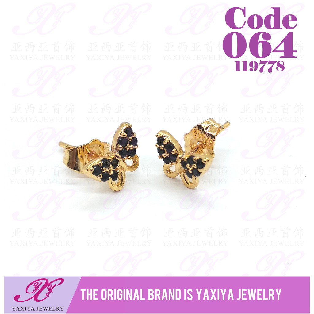 

Anting Emas Tusuk Butterfly Perhiasan Lapis Emas 18K Yaxiya Jewelry 064