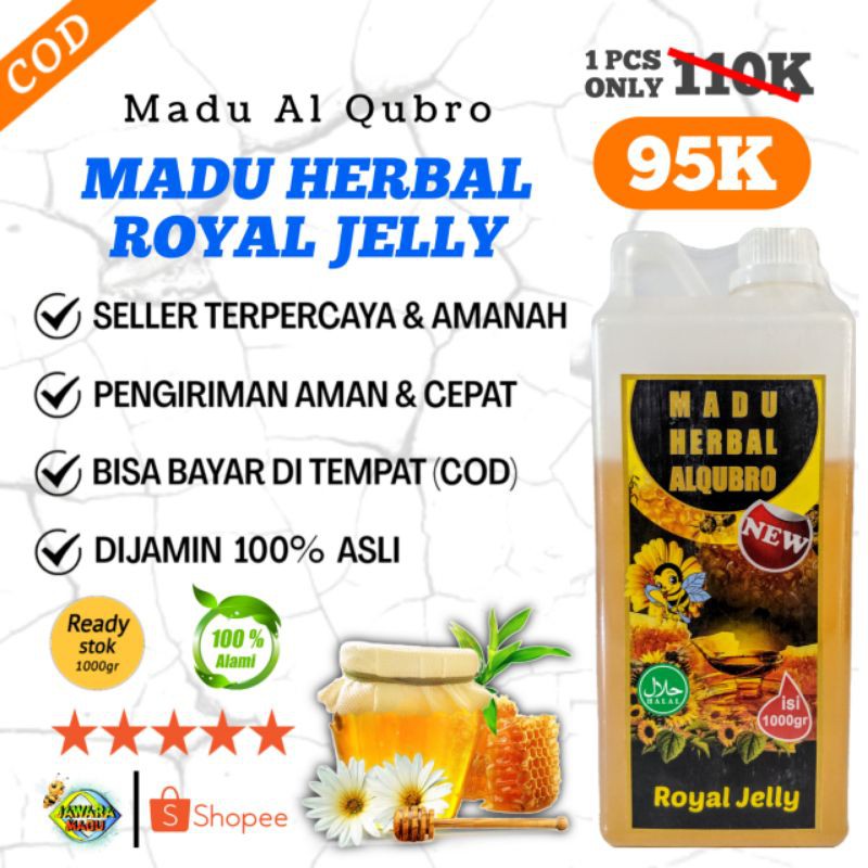 

Madu Royal Jelly Madu Gold / Herbal Al Qubro 1Kg