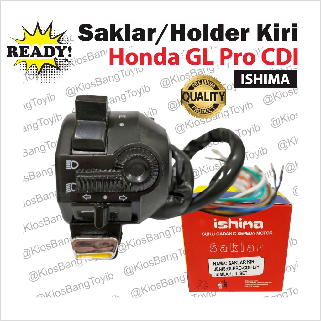 Saklar Holder Handle Switch Kiri Honda GL Pro CDI (ISHIMA)