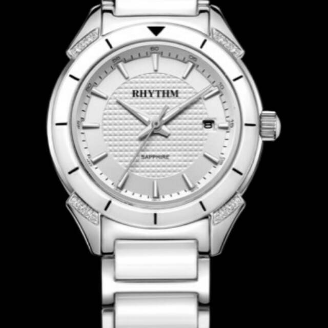 RHYTHM F1208T White/Black Sapphire Ceramic ORIGINAL - Small Size