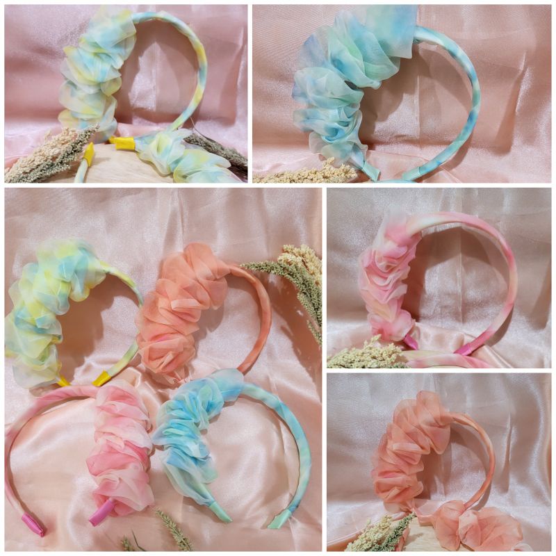 ( SATUAN ) BANDO KOREA SCRUNCHIE KERUT SAMPING