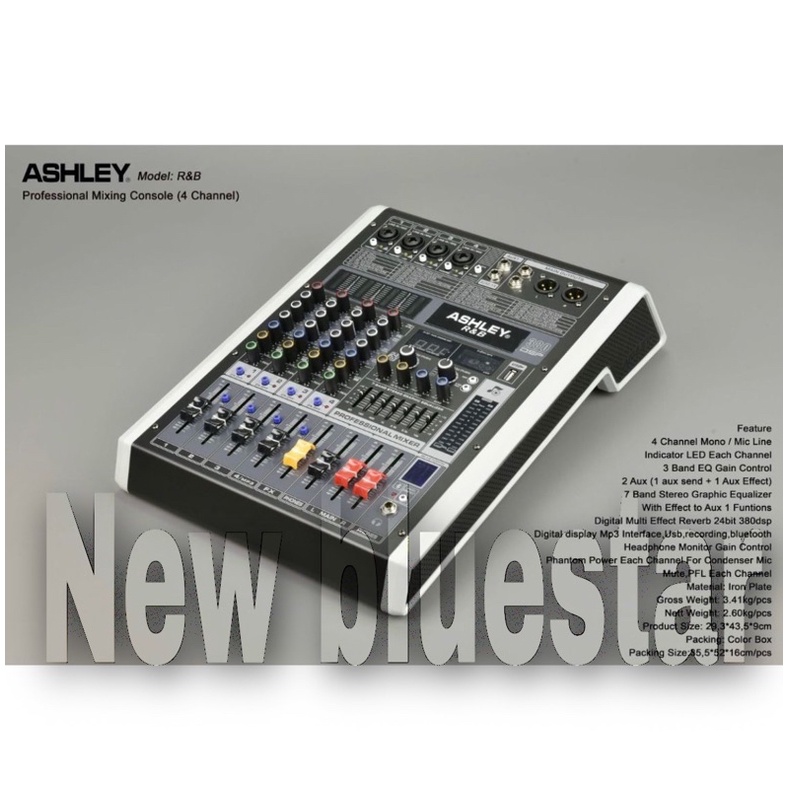 Mixer Ashley RNB 4 Original R&B 4 Channel Bluetooth - USB