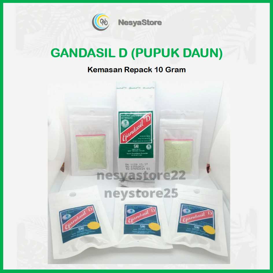 Gandasil D Pupuk Daun NPK Majemuk Kemasan Repack 10 gram - Gandasil D