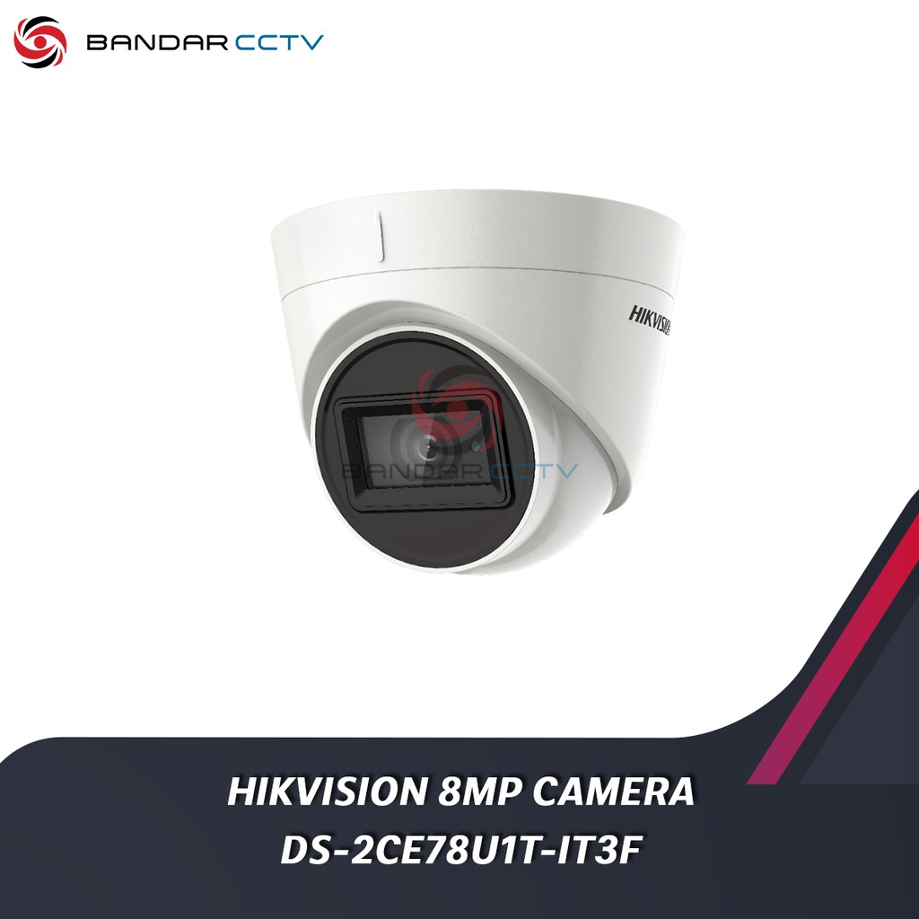 Hikvision 4K Fixed Turret Camera 8MP DS 2CE 78 U1T IT3F