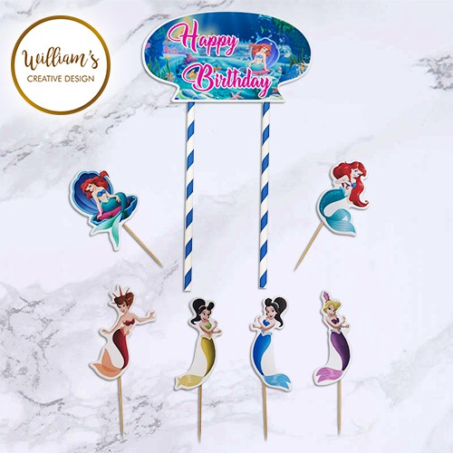 Hiasan Kue Cake Topper Birthday C1 Ariel Isi 7