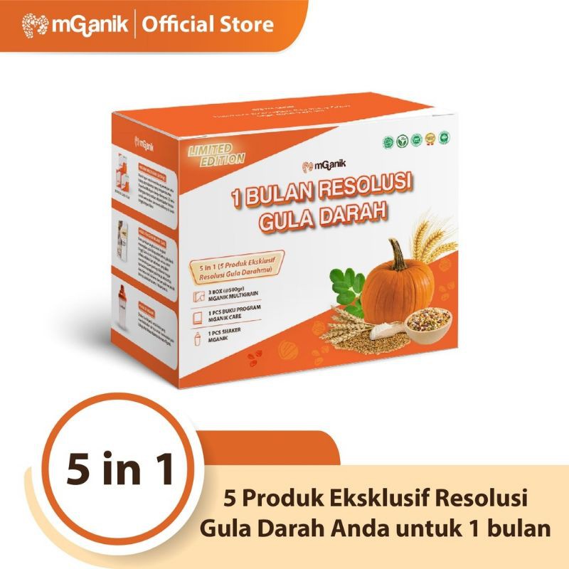 Mganik Multigrain 60 Saset - Paket Sebulan Untuk Mencegah Gula Darah dan Kolesterol